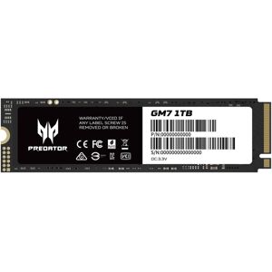 Acer Predator GM7 1TB SSD: M.2 2280 PCIe Gen 4 x4 NVMe 2.0 Acer Predator GM7 1TB SSD: M.2 2280 PCIe Gen 4 x4 NVMe 2.0