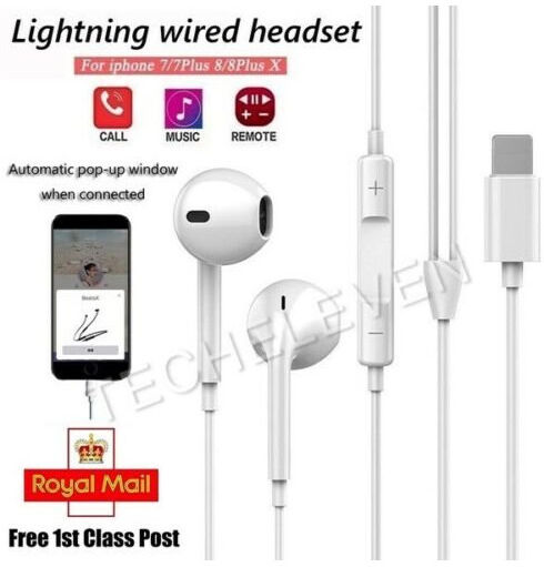 Unbranded REFURBISHED Wired & BLUETOOTH Stereo Headphones Earphones For iPhone 7 8 Plus X