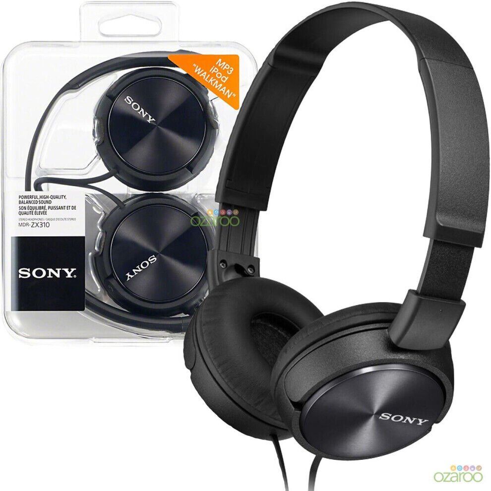 Sony Foldable Stereo Headphones - Metallic Black