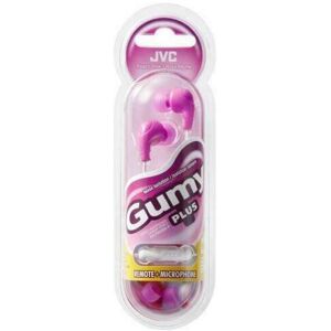 JVC Gumy Plus In-Ear Earbud Headphones with Microphone HA-FX65M Pink JVC Gumy Plus In-Ear Earbud Headphones with Microphone HA-FX65M Pink