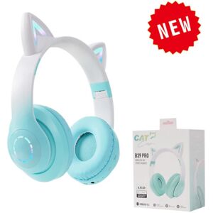 Unbranded (B39B Pro Green) Bluetooth Wireless Headphones Cat Ear Glow Light Stereo Bass He Unbranded (B39B Pro Green) Bluetooth Wireless Headphones Cat Ear Glow Light Stereo Bass He