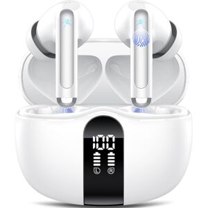 Unbranded (Snow-White) Wireless Earbuds, Bluetooth 5.3 Headphones in Ear with 4 ENC Noise Unbranded (Snow-White) Wireless Earbuds, Bluetooth 5.3 Headphones in Ear with 4 ENC Noise
