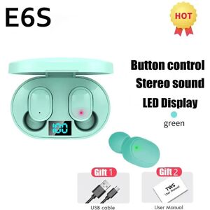 Unbranded (green) TWS E6S Bluetooth Earphones Wireless Bluetooth Headset Noise Cancelling Unbranded (green) TWS E6S Bluetooth Earphones Wireless Bluetooth Headset Noise Cancelling