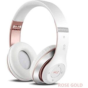 Unbranded White Rose Gold Wireless Bluetooth Noise-Canceling Headphones, Foldable, Handsfr Unbranded White Rose Gold Wireless Bluetooth Noise-Canceling Headphones, Foldable, Handsfr