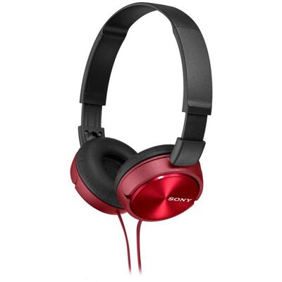Sony MDR-ZX310 Headphones - Foldable, Red - Full Size Sony MDR-ZX310 Headphones - Foldable, Red - Full Size