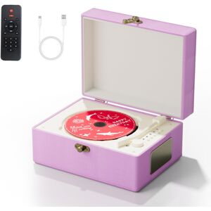 Yintiny Purple Leather CD player With Speakers For Home Decor Yintiny Purple Leather CD player With Speakers For Home Decor