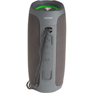 (Grey) Denver BTV-220 Portable Bluetooth Speaker Cannon, LED Lights, Rechargeabl (Grey) Denver BTV-220 Portable Bluetooth Speaker Cannon, LED Lights, Rechargeabl