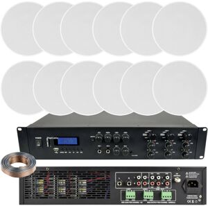 Loops 1200W Loud Bluetooth Sound System 12x 120W Slim Ceiling Speaker 6 Zone Amplifier Loops 1200W Loud Bluetooth Sound System 12x 120W Slim Ceiling Speaker 6 Zone Amplifier