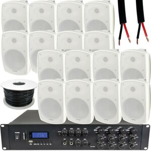 Loops 1600W LOUD Outdoor Bluetooth System 16x White Speaker Weatherproof Music Player Loops 1600W LOUD Outdoor Bluetooth System 16x White Speaker Weatherproof Music Player