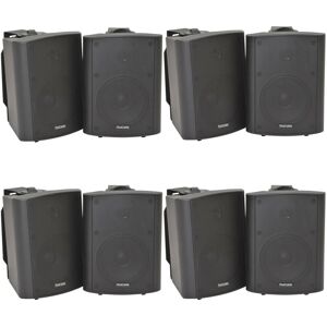 Loops 8x 90W Black Wall Mounted Stereo Speakers 5.25" 8Ohm Quality Home Audio Music Loops 8x 90W Black Wall Mounted Stereo Speakers 5.25" 8Ohm Quality Home Audio Music