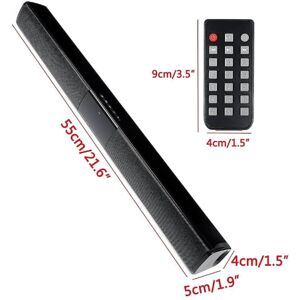 Unbranded 60W Bluetooth TV Sound Bar - 4-Speaker 3D Surround, Wired & Wireless, Remote, RC Unbranded 60W Bluetooth TV Sound Bar - 4-Speaker 3D Surround, Wired & Wireless, Remote, RC