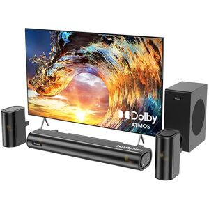 Unbranded Hiwill 4.1ch Dolby Atmos Soundbar, 300W Sound Bar for TV with Subwoofer, 2 Front Unbranded Hiwill 4.1ch Dolby Atmos Soundbar, 300W Sound Bar for TV with Subwoofer, 2 Front