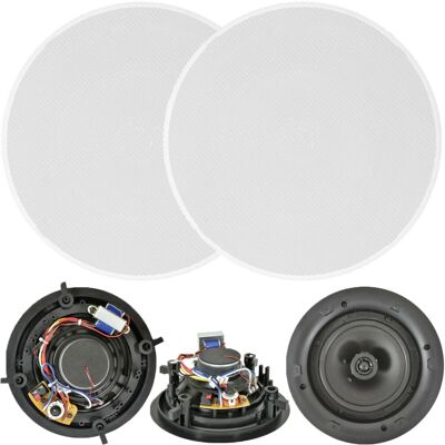 Loops 2x (pair) High Quality 8 Inch 120W 2 Way Low Profile Ceiling Speaker - 100V 8Ohm Loops 2x (pair) High Quality 8 Inch 120W 2 Way Low Profile Ceiling Speaker - 100V 8Ohm