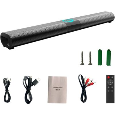 VENEKA RGB Soundbar for TV with Subwoofer,Wired & Wireless Bluetooth 5.0 VENEKA RGB Soundbar for TV with Subwoofer,Wired & Wireless Bluetooth 5.0