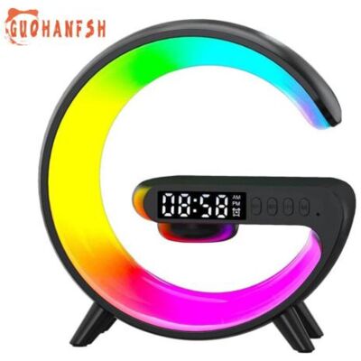 Zodvboz (black) 4-in-1 Wireless Speaker Charger Bedside Light with Music Sync, APP Remot Zodvboz (black) 4-in-1 Wireless Speaker Charger Bedside Light with Music Sync, APP Remot