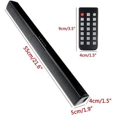 Unbranded 60W Bluetooth TV Sound Bar - 4-Speaker 3D Surround, Wired & Wireless, Remote, RC Unbranded 60W Bluetooth TV Sound Bar - 4-Speaker 3D Surround, Wired & Wireless, Remote, RC