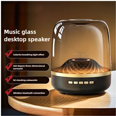 BGHONE (Black) Portable Wireless Speaker - 360 Surround Sound, USB Charging with 7-Colo BGHONE (Black) Portable Wireless Speaker - 360 Surround Sound, USB Charging with 7-Colo