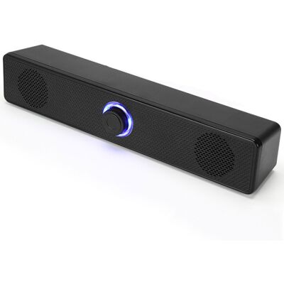 Unbranded Illuminated Computer Soundbar For Desktop And Laptop, Robust Stereo Sound With L Unbranded Illuminated Computer Soundbar For Desktop And Laptop, Robust Stereo Sound With L