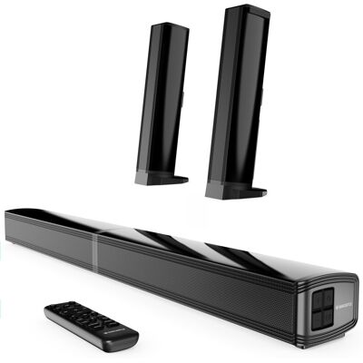 Oakcastle SB80 Split Sound Bar for TV 120W 2.2 Channel Bluetooth Soundbar with Oakcastle SB80 Split Sound Bar for TV 120W 2.2 Channel Bluetooth Soundbar with