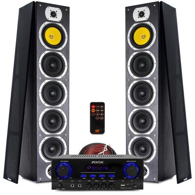 Fenton SHFT57 HiFi Tower Speakers - Bluetooth Floor Speaker System 200W Fenton SHFT57 HiFi Tower Speakers - Bluetooth Floor Speaker System 200W