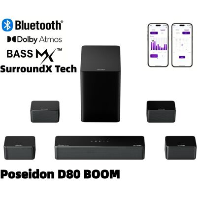 ULTIMEA Poseidon Series 7.1Ch Dolby Atmos Soundbar, 500W Home Cinema System, 4 S ULTIMEA Poseidon Series 7.1Ch Dolby Atmos Soundbar, 500W Home Cinema System, 4 S