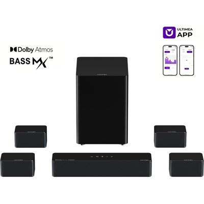 ULTIMEA 7.1Ch Wireless Subwoofer Soundbar for TV, 500W Home Theater Surround Sys ULTIMEA 7.1Ch Wireless Subwoofer Soundbar for TV, 500W Home Theater Surround Sys