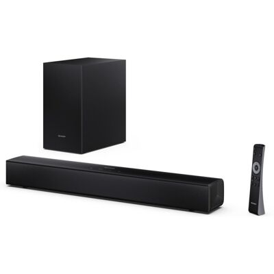 Sharp Soundbar for TV HT-SBW121K Roku TV Ready 240W 2.1 - Black Sharp Soundbar for TV HT-SBW121K Roku TV Ready 240W 2.1 - Black