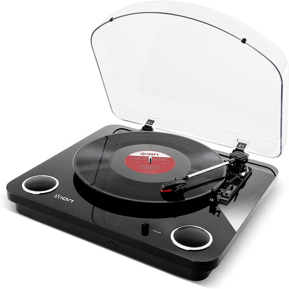USED ION Audio Max LP - Vinyl Record Player / Turntable with Built In Speakers, USB O