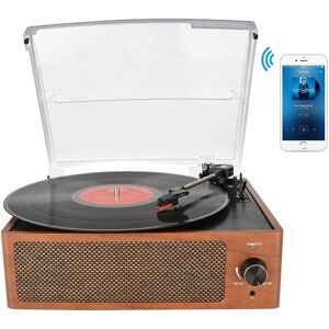 mersoco Bluetooth Record Player Belt-Driven 3-Speed Turntable, Vintage Vinyl Record Play mersoco Bluetooth Record Player Belt-Driven 3-Speed Turntable, Vintage Vinyl Record Play