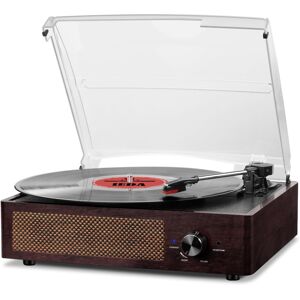 Unbranded (Brown) Vinyl Record Player Bluetooth Belt-Driven 3-Speed Turntable, Vintage Ret Unbranded (Brown) Vinyl Record Player Bluetooth Belt-Driven 3-Speed Turntable, Vintage Ret