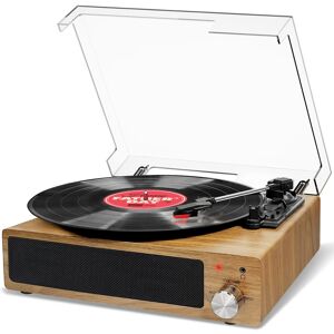 Record Player, FYDEE Vinyl Record Player with Built-in Speakers, Turntable for V Record Player, FYDEE Vinyl Record Player with Built-in Speakers, Turntable for V