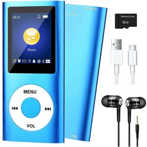 Unbranded MP3 Player with Bluetooth 5.0, Music Player with 32GB TF Card,(Blue) Unbranded MP3 Player with Bluetooth 5.0, Music Player with 32GB TF Card,(Blue)