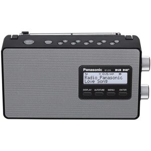 Panasonic RF-D10EB-K (UK Version) DAB, DAB+, FM Portable Radio (Black/Silver Gre