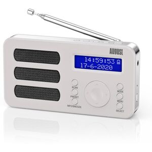 August (White) DAB/DAB+/FM Portable Digital Radio Alarm Clock with Rechargable Battery August (White) DAB/DAB+/FM Portable Digital Radio Alarm Clock with Rechargable Battery
