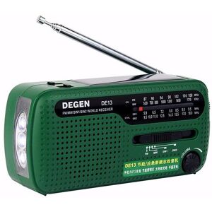 Unbranded Degen DE13 Portable FM MW SW Manual Cranking Dynamo World Receiver Radio Recorde Unbranded Degen DE13 Portable FM MW SW Manual Cranking Dynamo World Receiver Radio Recorde