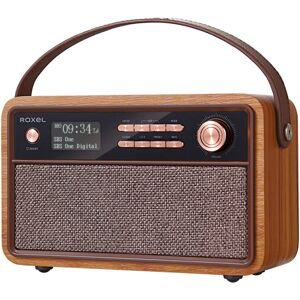 Roxel Retro Radio Wireless Speaker Alarm Clock - Portable DAB/DAB+ Digital & FM Roxel Retro Radio Wireless Speaker Alarm Clock - Portable DAB/DAB+ Digital & FM