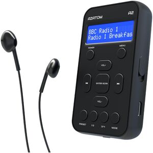 AZATOM A2 DAB/DAB+ Portable Digital Radio, Sports model, Pocket size, Rechargeab AZATOM A2 DAB/DAB+ Portable Digital Radio, Sports model, Pocket size, Rechargeab
