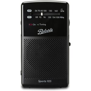Roberts SPORTS 925 Personal FM/AM Radio, Black Roberts SPORTS 925 Personal FM/AM Radio, Black