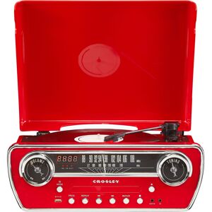 Crosley CR6047A-RE Powel 7-in-1 Bluetooth in/Out Vinyl Record Player with AM/FM Crosley CR6047A-RE Powel 7-in-1 Bluetooth in/Out Vinyl Record Player with AM/FM