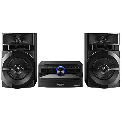 REFURBISHED Panasonic SC-UX100E-K Black 300W Mini Hi-Fi System with Bluetooth, USB, CD Playe REFURBISHED Panasonic SC-UX100E-K Black 300W Mini Hi-Fi System with Bluetooth, USB, CD Playe