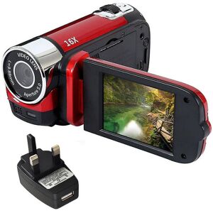 Unbranded (Red) 16x Digital Video Camera Full Hd 1080p Camcorder Zoom Vlogging Recorder Unbranded (Red) 16x Digital Video Camera Full Hd 1080p Camcorder Zoom Vlogging Recorder