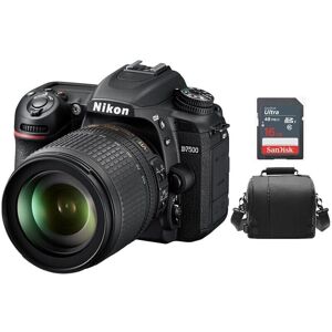 Nikon D7500 - DX Camera, 20.9 MP, 4K, AF-P 18-105mm, Bag, SD Card Nikon D7500 - DX Camera, 20.9 MP, 4K, AF-P 18-105mm, Bag, SD Card