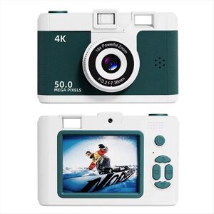 Markenlos 4K Digital Camera Retro Dual Lens CCD Instant Thermal Camer Green Markenlos 4K Digital Camera Retro Dual Lens CCD Instant Thermal Camer Green