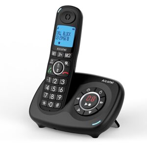 Alcatel XL595 Cordless Phone with Answering Machine – Black; Expandable to 3 Han Alcatel XL595 Cordless Phone with Answering Machine – Black; Expandable to 3 Han