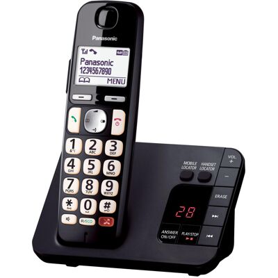 Panasonic KX - TGE820EB Digital Cordless Phone About 40 minutes Answering Machin Panasonic KX - TGE820EB Digital Cordless Phone About 40 minutes Answering Machin