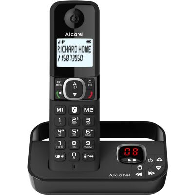 Alcatel F860 Voice - DECT Cordless Phone With Answering Machine - Large Backlit Alcatel F860 Voice - DECT Cordless Phone With Answering Machine - Large Backlit