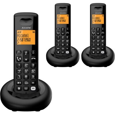 Alcatel E260 SVoice Trio- DECT Cordless Phone with Answering Machine - Compact D Alcatel E260 SVoice Trio- DECT Cordless Phone with Answering Machine - Compact D