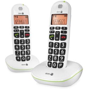 Doro PhoneEasy 100W Twin DECT Cordless Phone - White Doro PhoneEasy 100W Twin DECT Cordless Phone - White