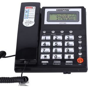 Geepas Desktop Corded Telephone Business Landline DTMF/FSK Desk Phone Geepas Desktop Corded Telephone Business Landline DTMF/FSK Desk Phone