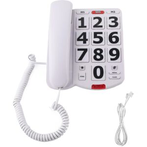 Unbranded Elderly Big-Button Landline Phone with Amplified Volume, LED Indicator, Hearing- Unbranded Elderly Big-Button Landline Phone with Amplified Volume, LED Indicator, Hearing-
